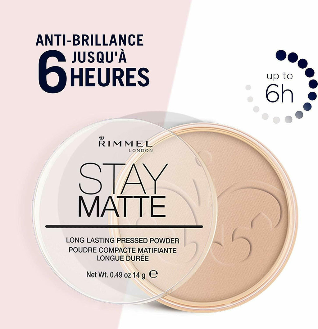 RIMMEL London Stay Matte Long Lasting Shine Pressed Face Powder 14g *ALL SHADES*