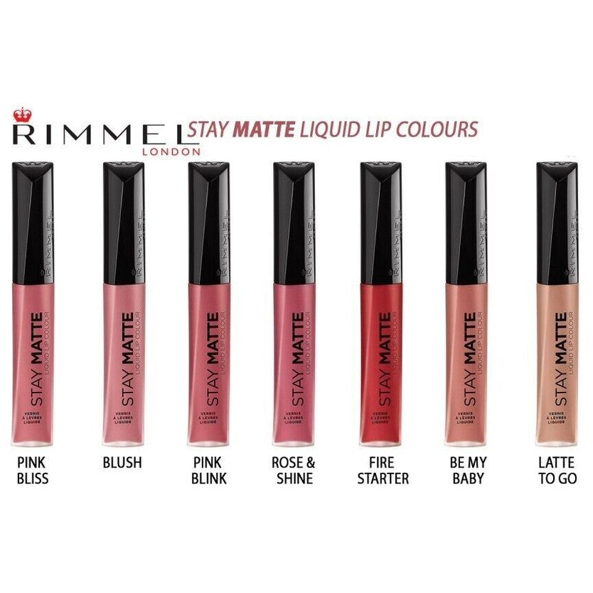 RIMMEL Stay Matte Liquid Lip Velvet Matte Lipstick, Full Cover *CHOOSE SHADE*