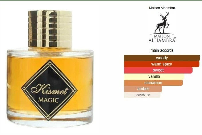 Kismet Magic | 100ml Eau De Parfum | Unisex Warm Vanilla | By Maison Alhambra