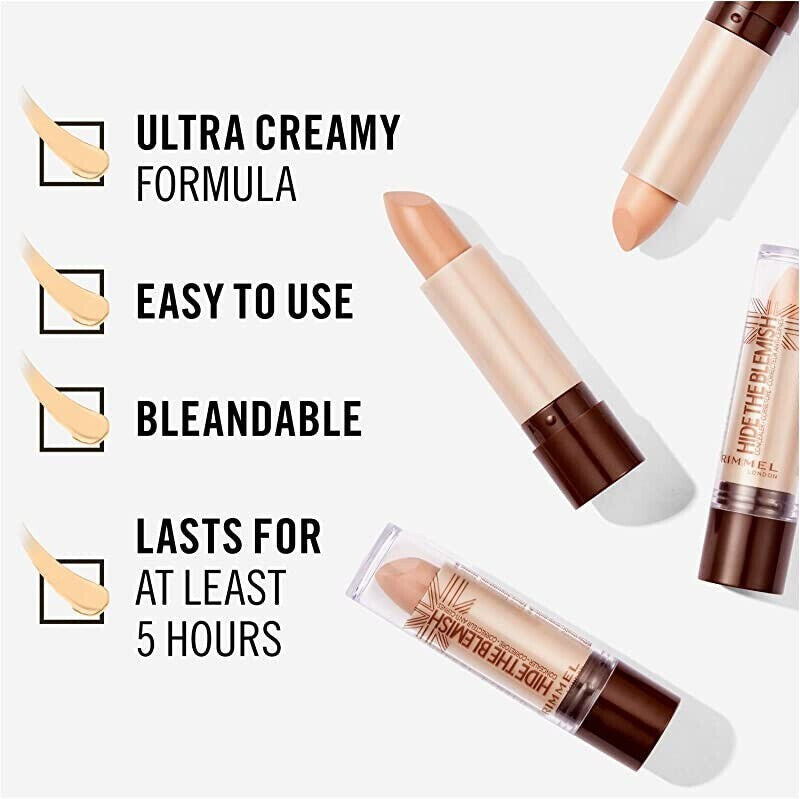 RIMMEL London Hide the Blemish Concealer Stick - Creamy Easy Blend *ALL SHADES*