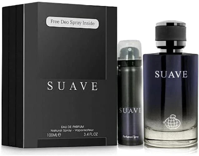 Suave Eau de Parfum 100ml by Fragrance World Men's Long Lasting Scent Free Deo